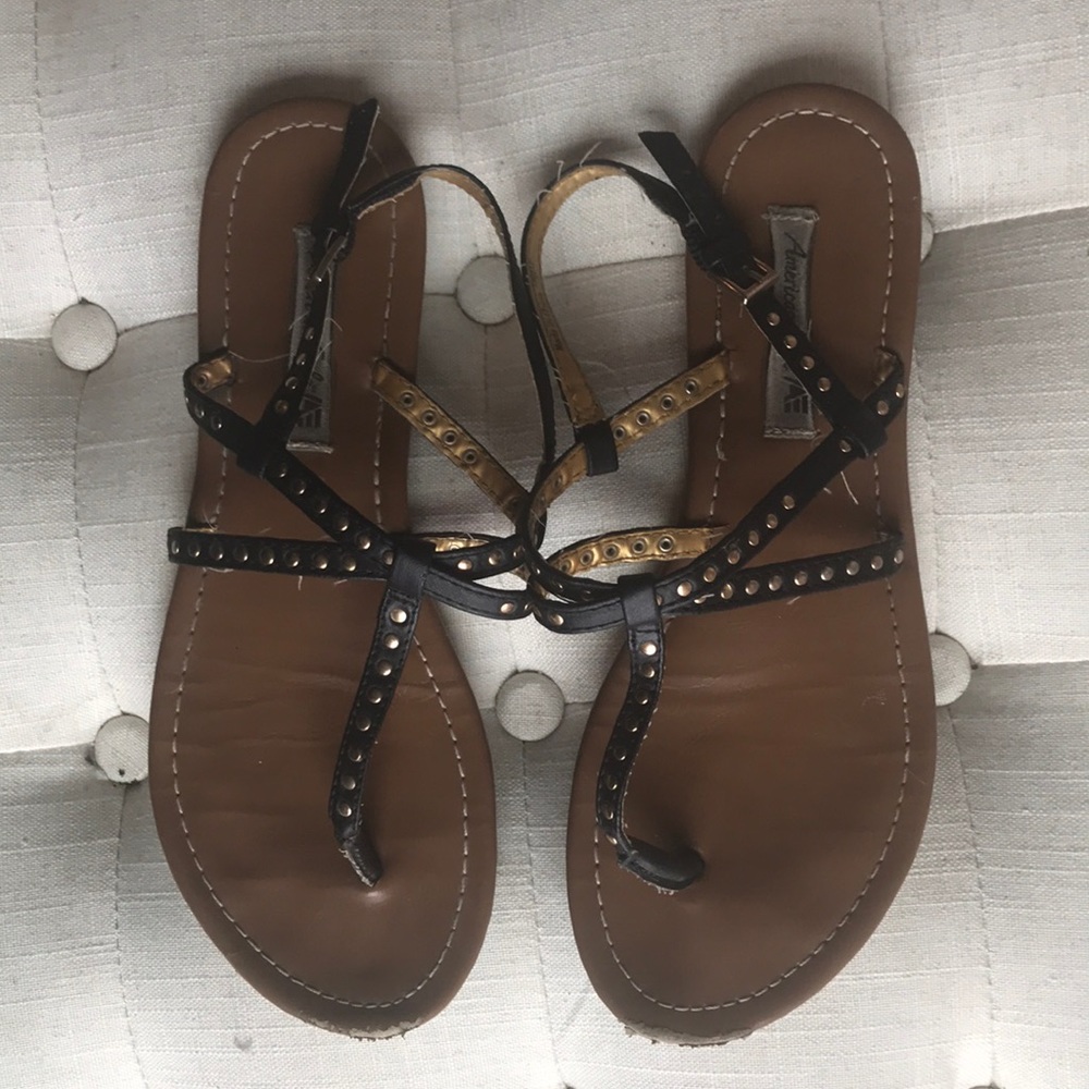 Black American Eagle Sandals